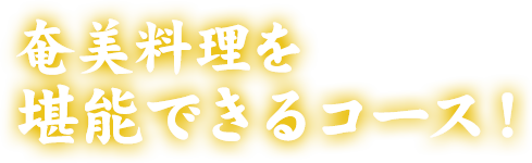 奄美料理を堪能できるコース！