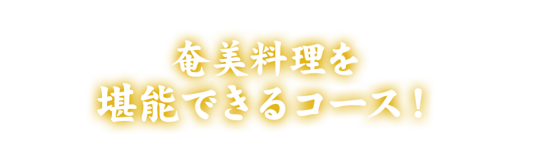 奄美料理を堪能できるコース！